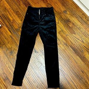 Velvet black skinny jeans